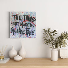 Load image into Gallery viewer, &quot;THE THINGS THAT MAKE YOU RICH ARE FREE&quot; - Canvas Print by Matt Szczur (Multiple Sizes Available)