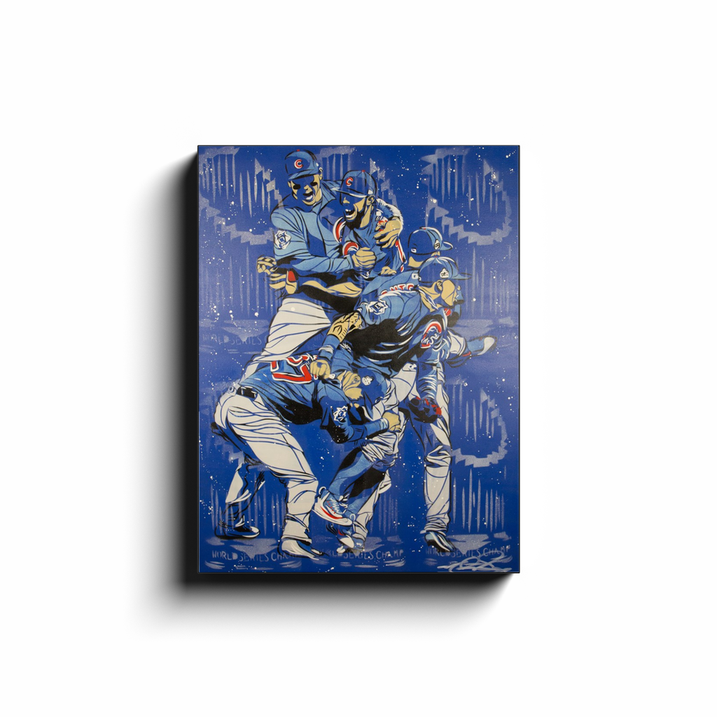 Chicago Cubs World good Championship Gallery Wrapped Canvas